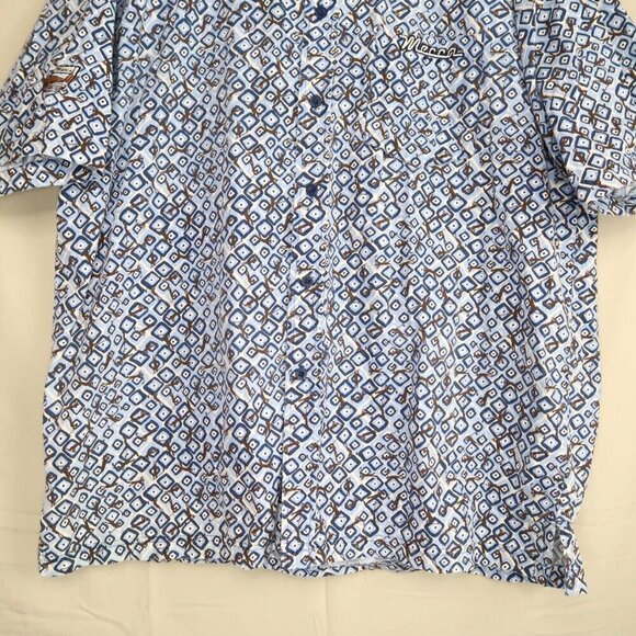 Vintage Mecca Golf Shirt XL Button Down Geometric Pattern Skater Street 90s Y2K - Picture 6 of 13